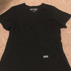 Black Greys Anatomy Scrub Top